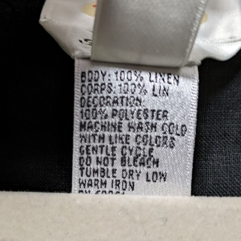 Talbots 100% Linen Embroidered Button Up Shirt L - image 5